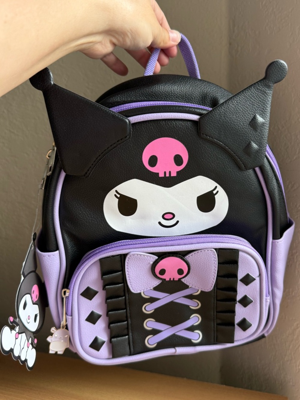 Sanrio Hello Kitty Kuromi Backpack in Black & Lavender - Picture 5 of 11